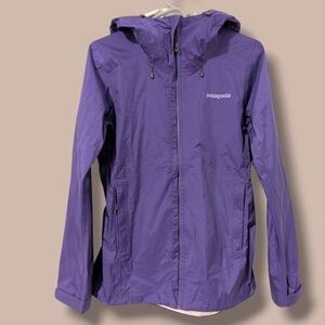 Patagonia Women's Purple Nylon Full Zip H2No Torrentshell Rain Jacket SM